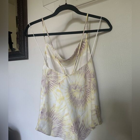 Silky Cross Back Tank Top with adjustable straps size Small - Women's Beige - Picture 3 of 7